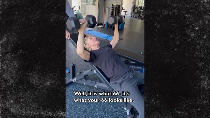 Ellen DeGeneres Shares Intense Exercise on her 66th Birthday