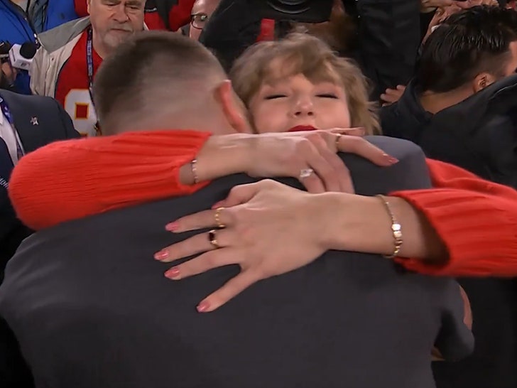 Taylor Swift Hugs Beau Travis Kelce After Chiefs Safe Tremendous Bowl Spot