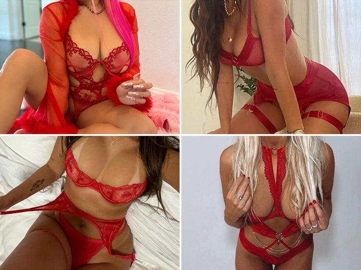 Crimson-Sizzling Girls In Lingerie — Guess Who!