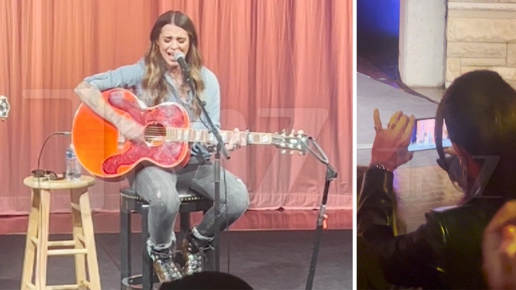 Kyle Richards Sits Entrance And Heart at Morgan Wade Live performance