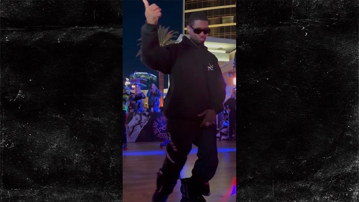 Usher Retains Curler-Skating at Vegas After-Get together Following Halftime Present