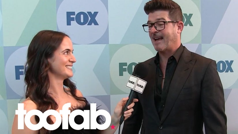 Robin Thicke Talks Wedding ceremony Plans With April Love Geary (Unique)