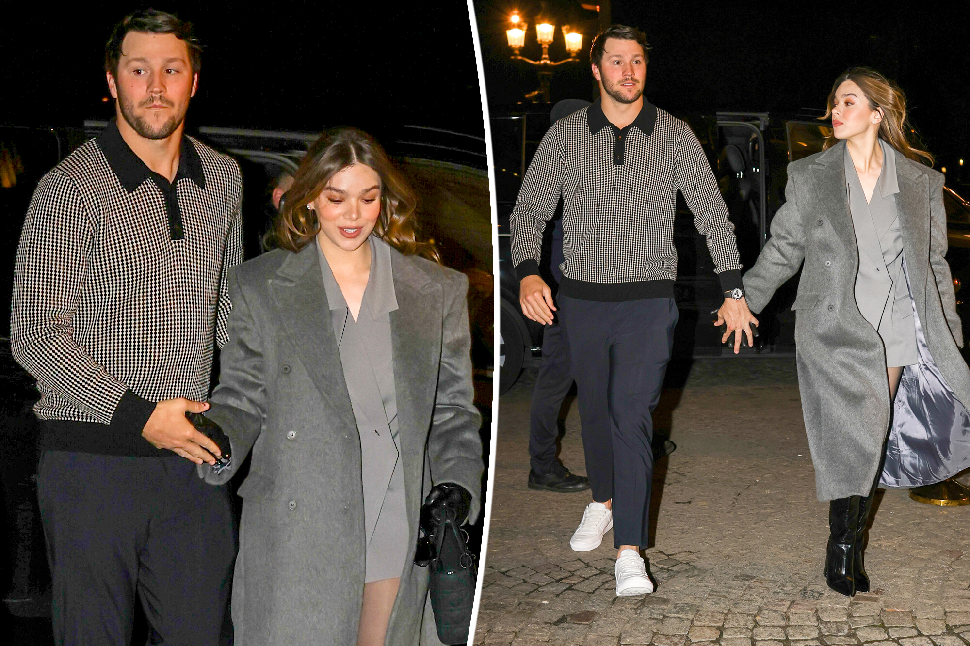 Hailee Steinfeld and Josh Allen maintain fingers on dinner date in Paris