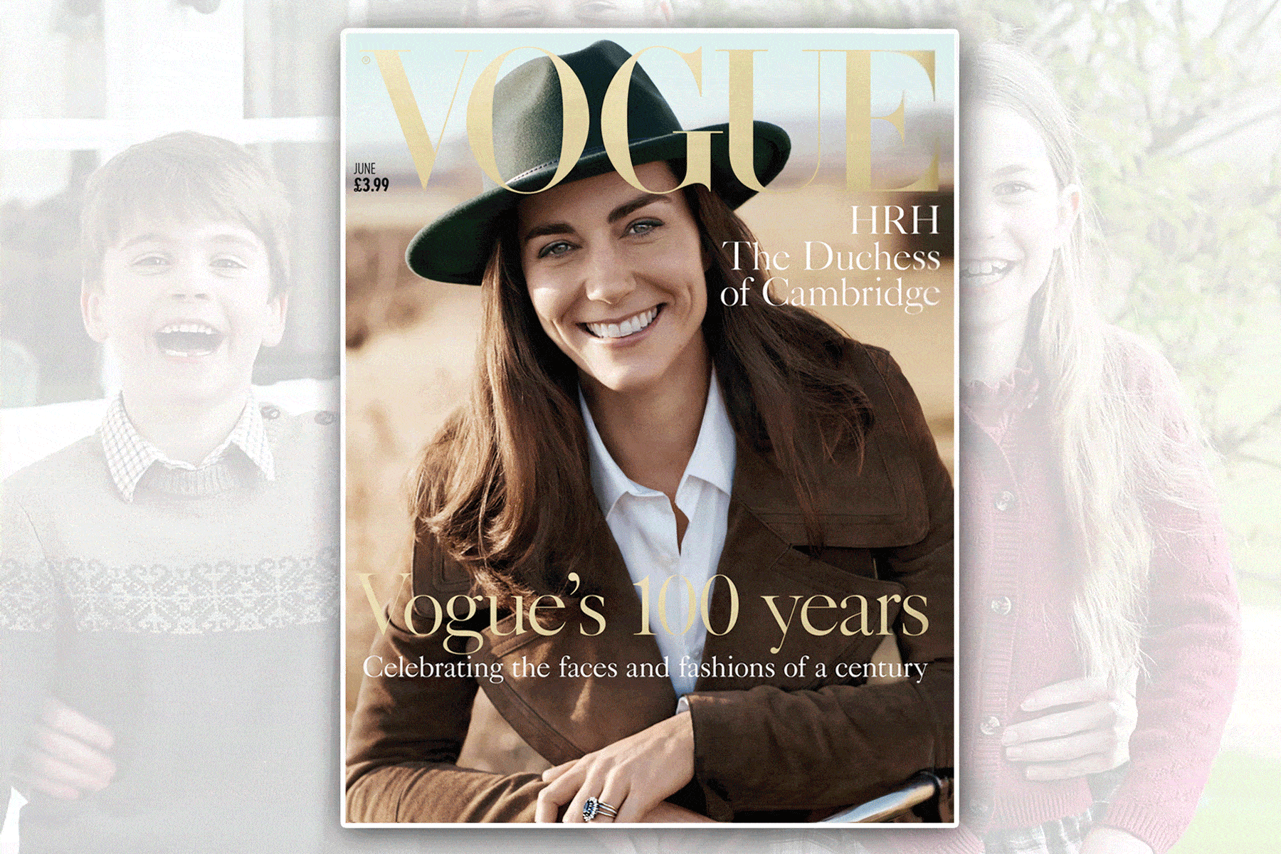 Fan suspects Kate Middleton used 2016 Vogue cowl to create botched post-surgery picture