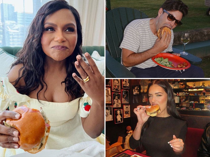 Celebs Chowin’ Down on Burgers for Worldwide Burger Day!