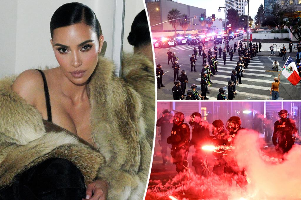 Kim Kardashian calls out ‘inhumane’ ICE for ‘ripping’ households aside as LA riots rage on
