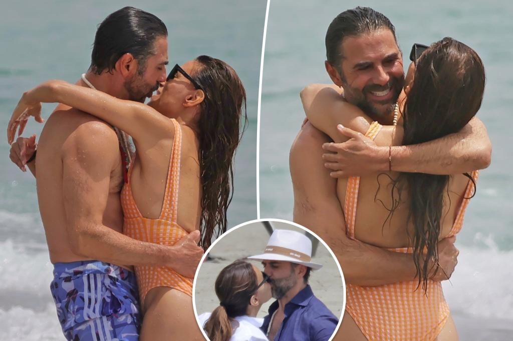 Eva Longoria and husband José Bastón present PDA throughout seashore romp in Spain
