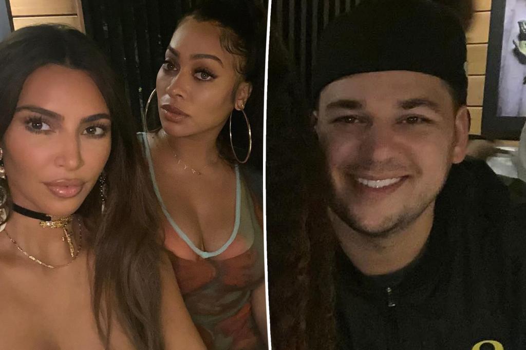 Rob Kardashian steals the present in uncommon picture alongside Kim and La La Anthony
