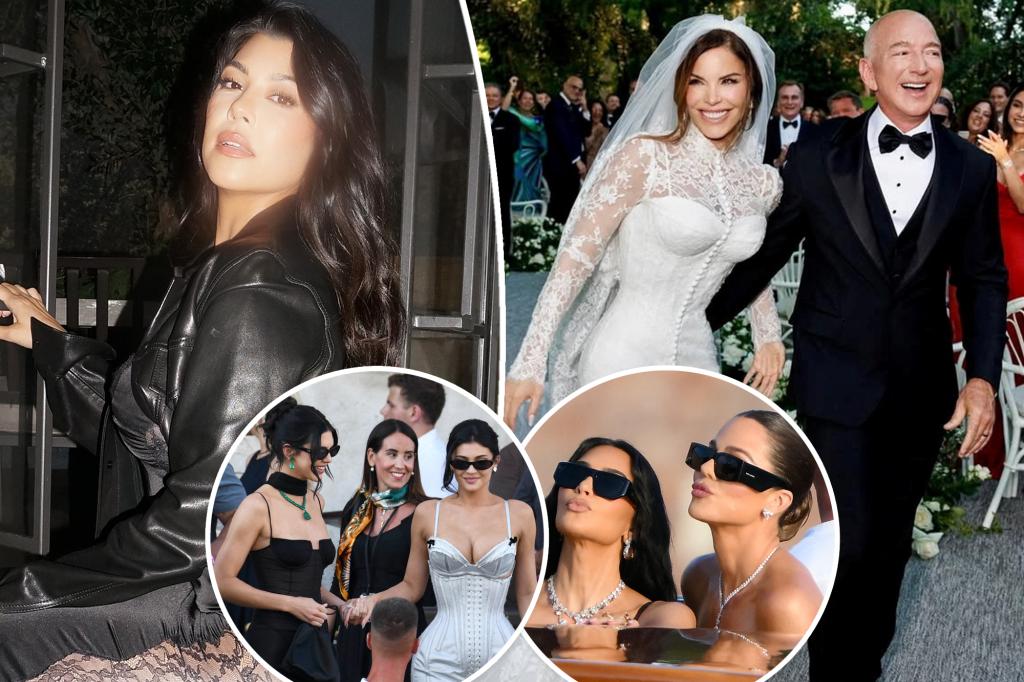 Kourtney Kardashian praised for skipping Jeff Bezos and Lauren Sánchez’s $50M Venice wedding ceremony