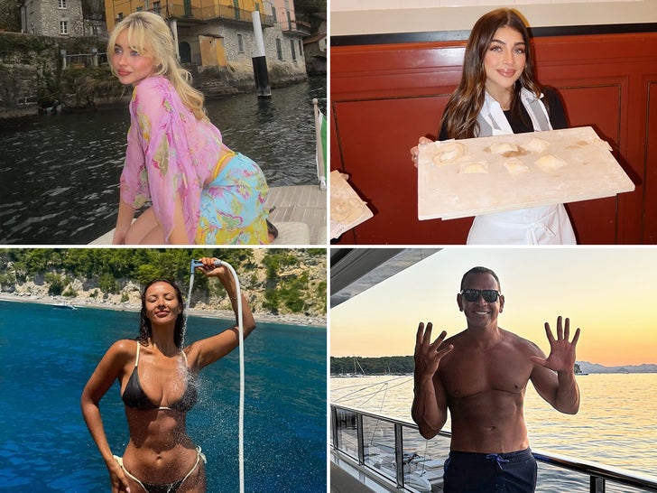 Celebs Vacationing in Italy