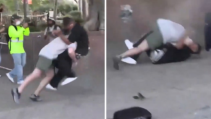 L.A. Cops Arrest Two Males After ICE Protest Physique-Slam Video Goes Viral