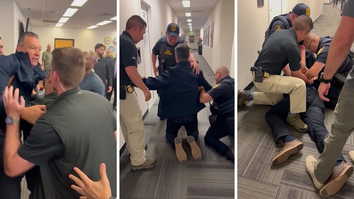 Senator Bodily Ejected, Detained at DHS Secretary Noem’s L.A. Press Convention, on Digicam