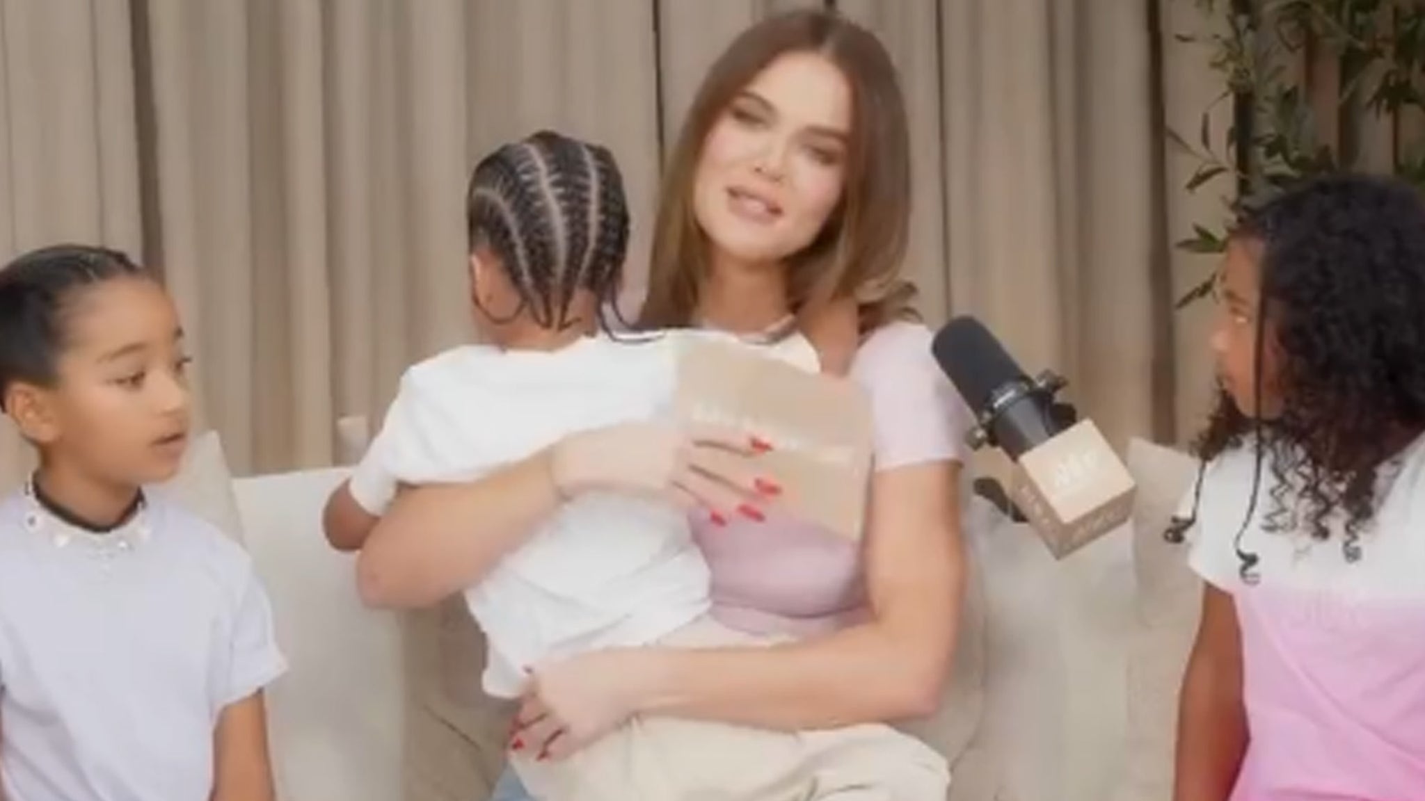 Kardashian Youngsters Adorably Crash Khloé’s Podcast to Rejoice Her Birthday