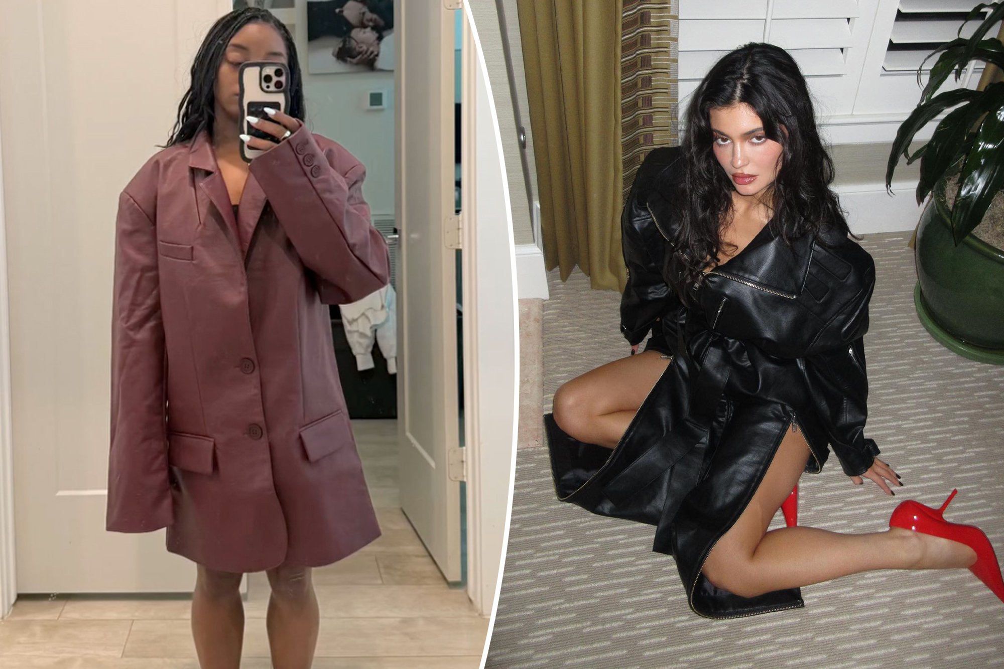 Simone Biles calls out Kylie Jenner’s Khy clothes model in outsized blazer