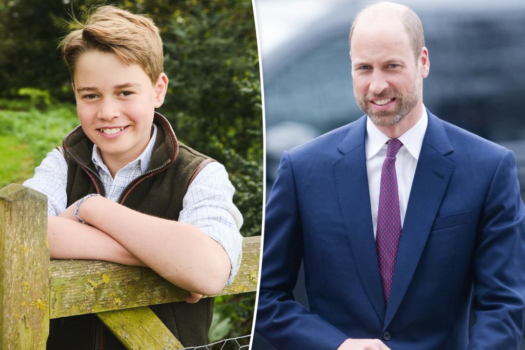Prince George is Prince William’s twin in new photograph for twelfth birthday