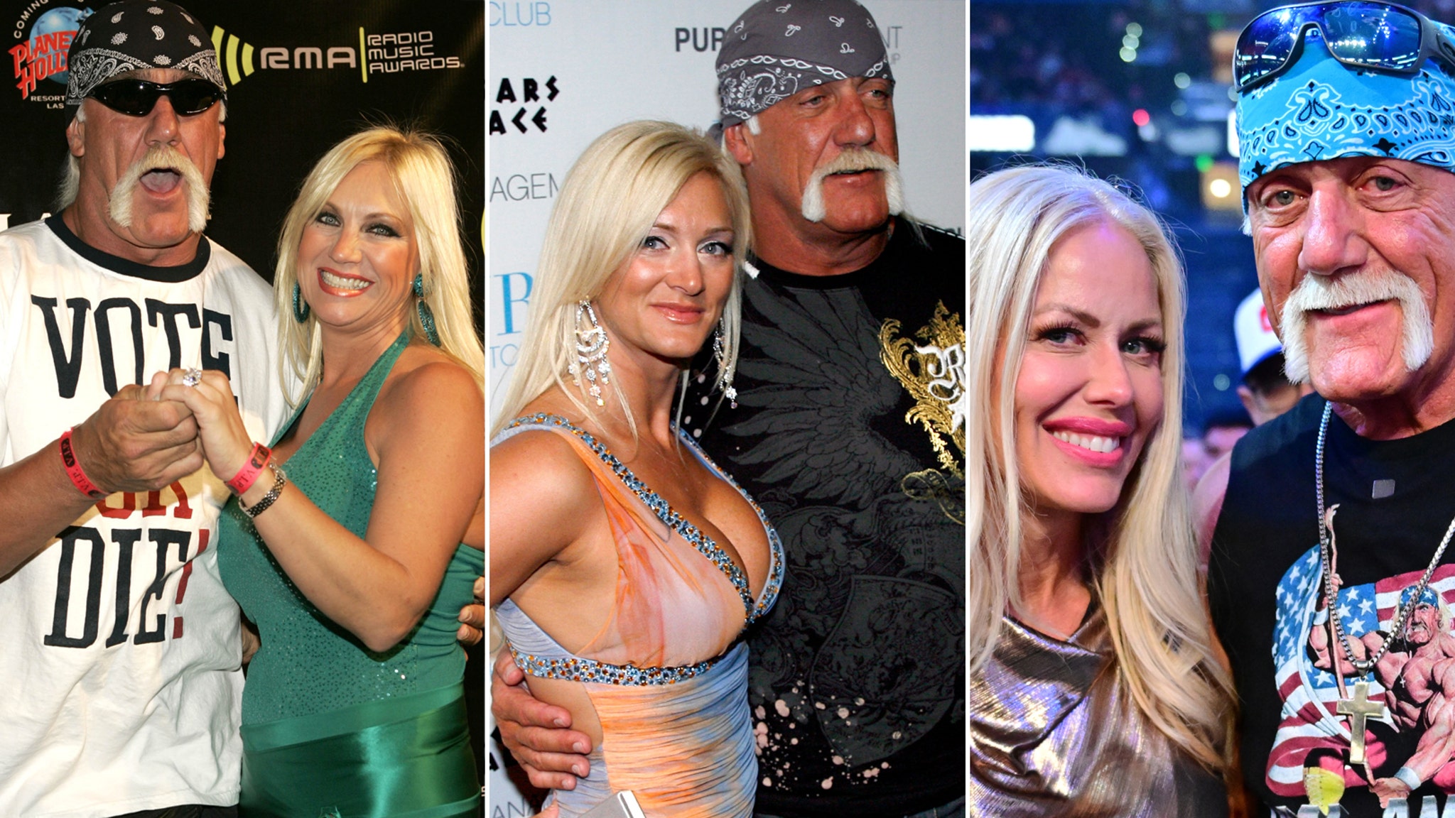 The Greatest Images with His Wives Linda Hogan, Jennifer McDaniel and Sky Each day
