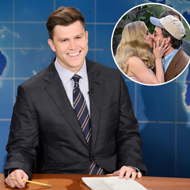 Colin Jost Reacts to Wife Scarlett Johansson Kissing Jonathan Bailey