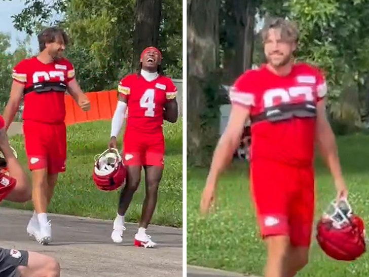 Travis Kelce Begins Chiefs Coaching Camp After Offseason With Taylor Swift