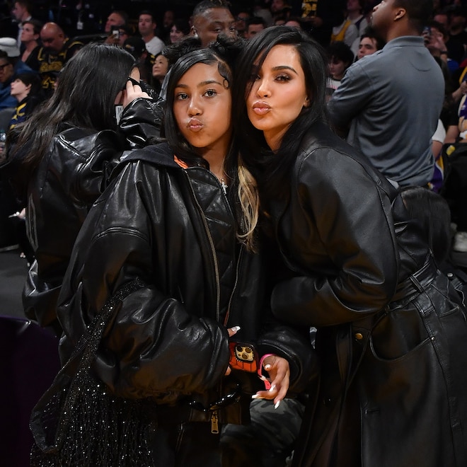 North West Channels Aunt Kylie Jenner With New Blue-Haired Look