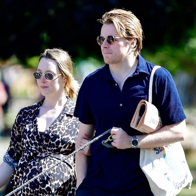 Saoirse Ronan Showcases Baby Bump During Stroll With Jack Lowden