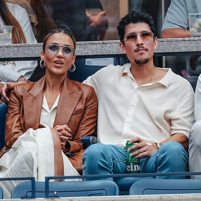 Jessica Alba and Danny Ramirez Pack on the PDA at US Open 2025