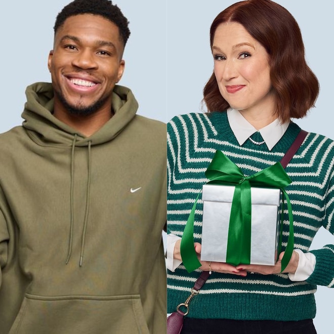 Giannis Antetokounmpo & Ellie Kemper Are Your Holiday Shopping Heroes