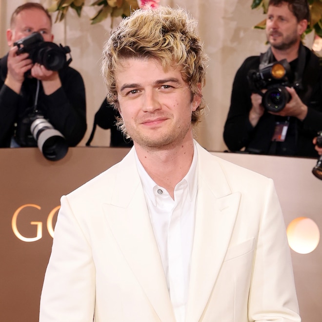 Joe Keery Debuts Bleach Blonde Hair Transformation at Golden Globes
