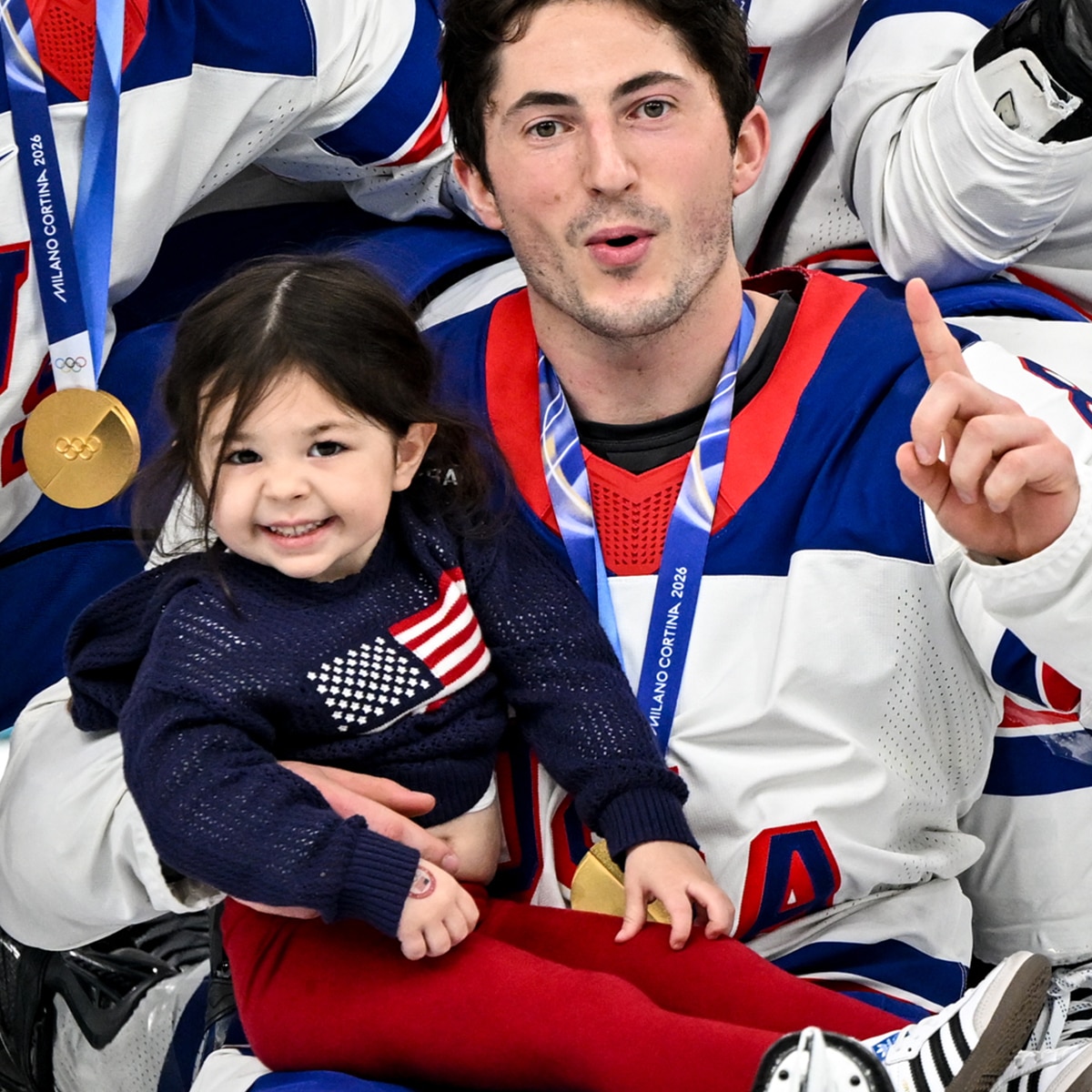 Team USA Celebrates Olympic Hockey Win With Johnny Gaudreau’s Kids