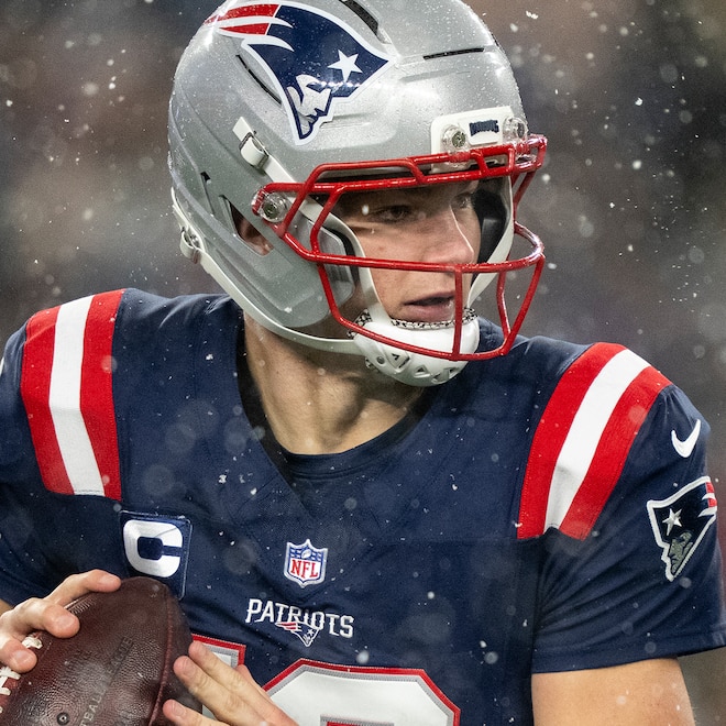 Drake Maye and Wife Ann Michael Maye Share Sweet Super Bowl PDA Moment