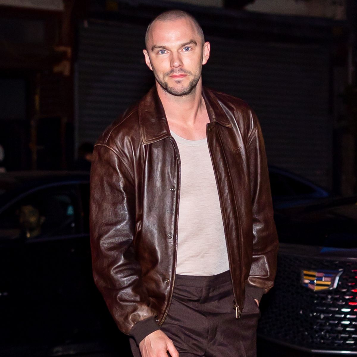 Nicholas Hoult Shows Off Shaved Head While Out in NYC