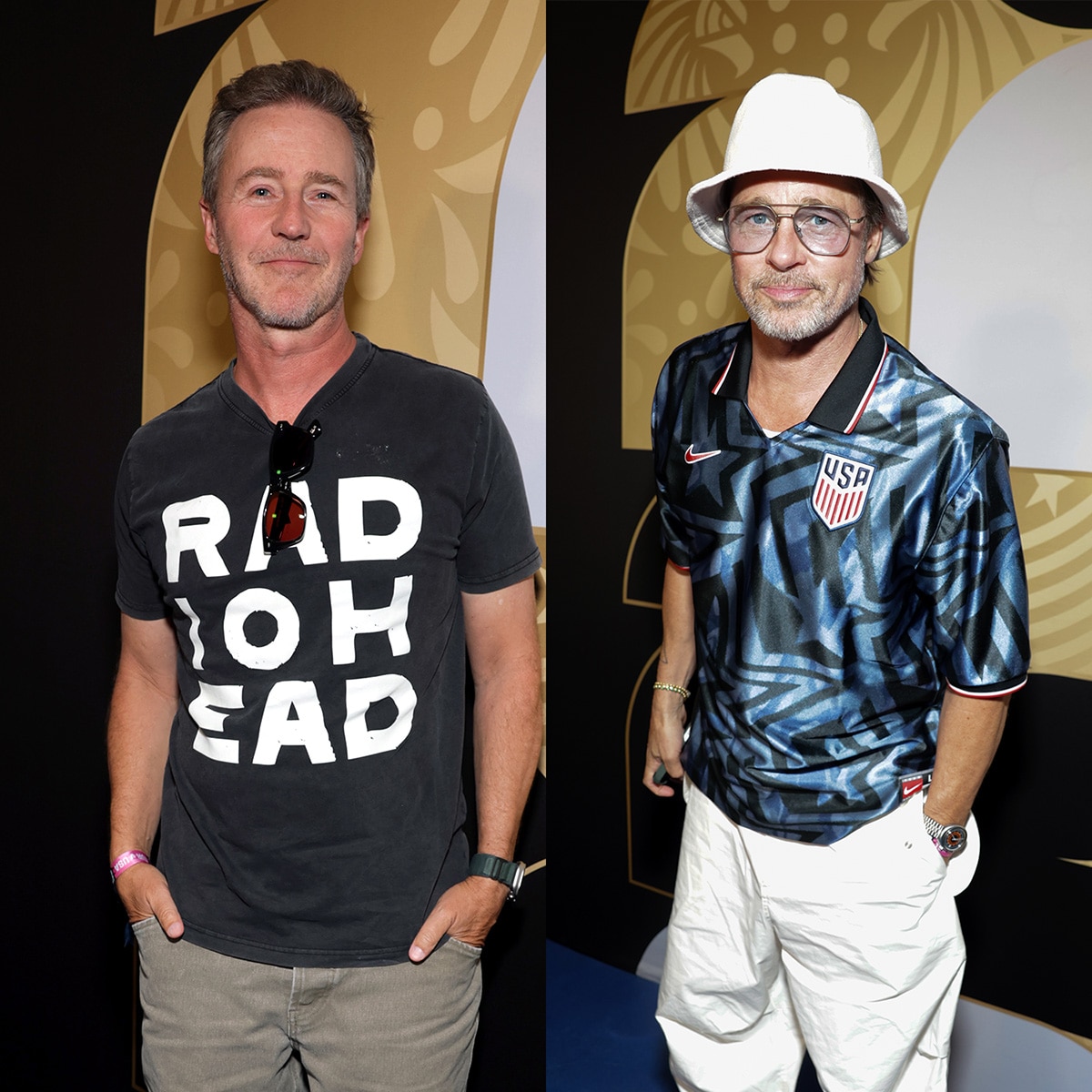 Brad Pitt, Edward Norton Have Fight Club Reunion at World Cup