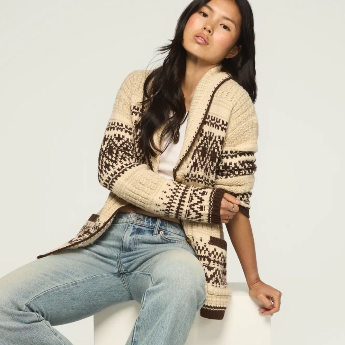 Grandpa Cardigans Are Fall’s Coziest Cool-Girl Knitwear Trend