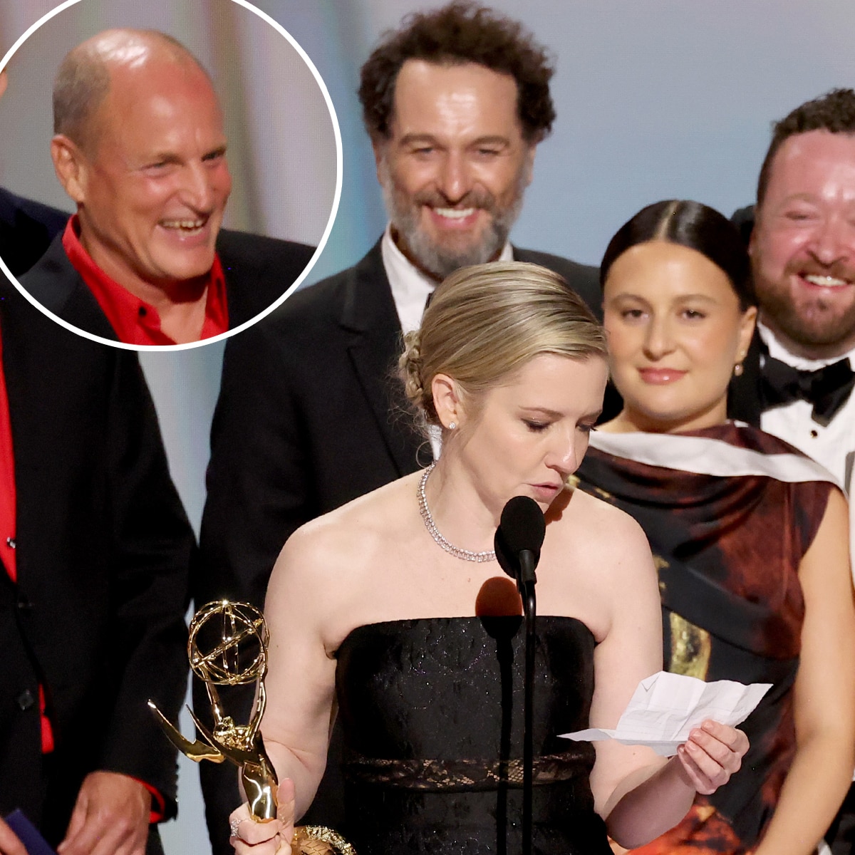 Widow’s Bay Cast Reacts to Woody Harrelson Crashing Their Emmys Win