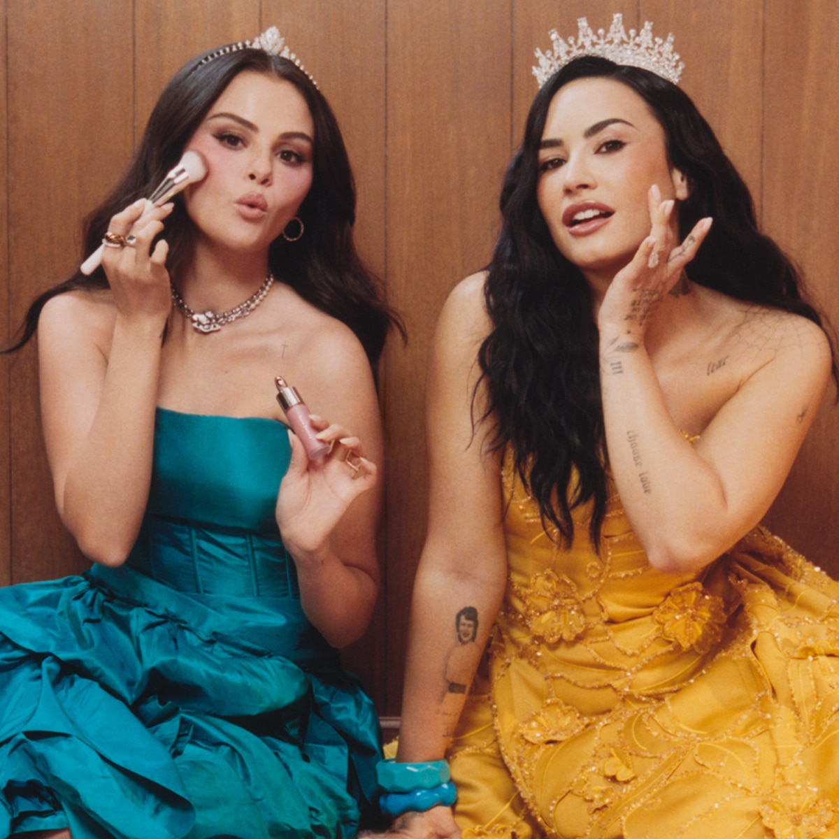 Demi Lovato and Selena Gomez’s Rare Beauty Reunion Takes the Crown